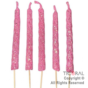 VELA VELON ESPIRAL GIBRE DE 10 CM ROSA (Pack x 5)